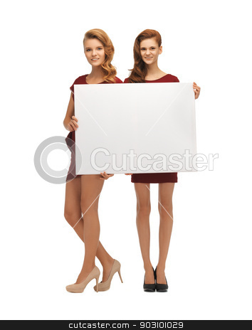 To use this stock image in your creative project, please select the size you need over to the right and click the "Add to Cart" button.
Your downloaded image will come with the Cutcaster watermark removed so don’t worry about the watermark you see on this page. two teenage girls in red dresses with blank board stock photo, picture of two teenage girls in red dresses with blank board by Syda Productions