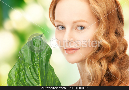 To use this stock image in your creative project, please select the size you need over to the right and click the "Add to Cart" button.
Your downloaded image will come with the Cutcaster watermark removed so don’t worry about the watermark you see on this page. woman with green leaf stock photo, picture of happy woman with green leaf by Syda Productions