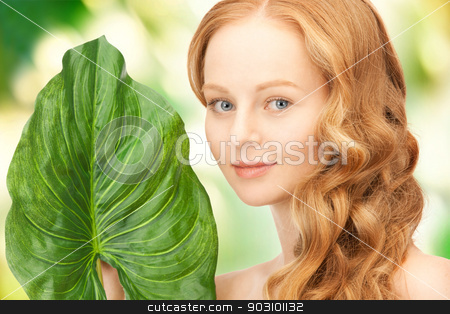 To use this stock image in your creative project, please select the size you need over to the right and click the "Add to Cart" button.
Your downloaded image will come with the Cutcaster watermark removed so don’t worry about the watermark you see on this page. woman with green leaf stock photo, picture of happy woman with green leaf by Syda Productions