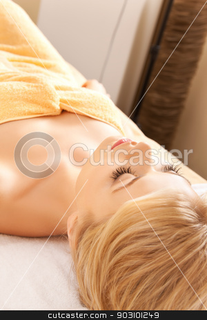 To use this stock image in your creative project, please select the size you need over to the right and click the "Add to Cart" button.
Your downloaded image will come with the Cutcaster watermark removed so don’t worry about the watermark you see on this page. beautiful woman in spa salon stock photo, picture of beautiful woman in spa salon by Syda Productions