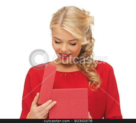 To use this stock image in your creative project, please select the size you need over to the right and click the "Add to Cart" button.
Your downloaded image will come with the Cutcaster watermark removed so don’t worry about the watermark you see on this page. lovely woman in red dress with opened gift box stock photo, picture of lovely woman in red dress with opened gift box by Syda Productions