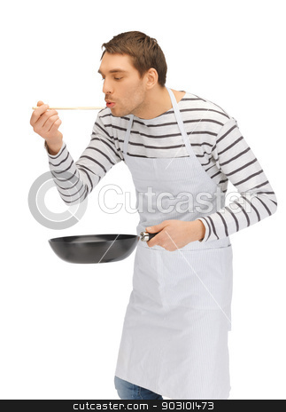 To use this stock image in your creative project, please select the size you need over to the right and click the "Add to Cart" button.
Your downloaded image will come with the Cutcaster watermark removed so don’t worry about the watermark you see on this page. handsome man with pan and spoon stock photo, bright picture of handsome man with pan and spoon by Syda Productions