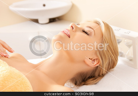 To use this stock image in your creative project, please select the size you need over to the right and click the "Add to Cart" button.
Your downloaded image will come with the Cutcaster watermark removed so don’t worry about the watermark you see on this page. beautiful woman in spa salon stock photo, picture of beautiful woman in spa salon by Syda Productions