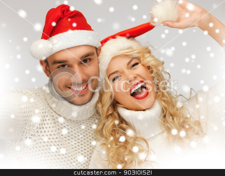 To use this stock image in your creative project, please select the size you need over to the right and click the "Add to Cart" button.
Your downloaded image will come with the Cutcaster watermark removed so don’t worry about the watermark you see on this page. family couple in sweaters and santa's hats stock photo, picture of family couple in sweaters and santa's hats by Syda Productions