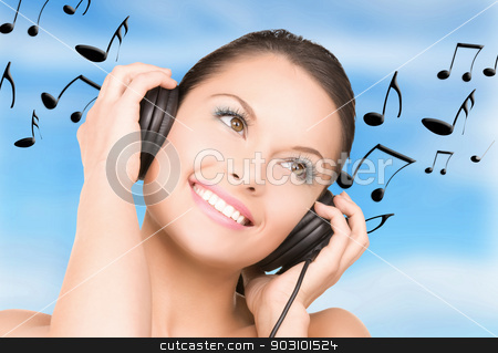 To use this stock image in your creative project, please select the size you need over to the right and click the "Add to Cart" button.
Your downloaded image will come with the Cutcaster watermark removed so don’t worry about the watermark you see on this page. happy woman in headphones stock photo, picture of happy woman in headphones over white by Syda Productions