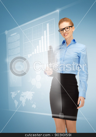 To use this stock image in your creative project, please select the size you need over to the right and click the "Add to Cart" button.
Your downloaded image will come with the Cutcaster watermark removed so don’t worry about the watermark you see on this page. happy woman with virtual screens stock photo, picture of happy woman with virtual screens in specs by Syda Productions