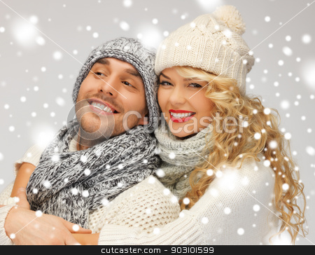 To use this stock image in your creative project, please select the size you need over to the right and click the "Add to Cart" button.
Your downloaded image will come with the Cutcaster watermark removed so don’t worry about the watermark you see on this page. family couple in a winter clothes stock photo, bright picture of family couple in a winter clothes by Syda Productions