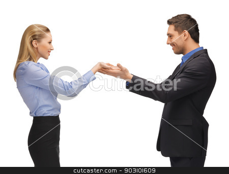 To use this stock image in your creative project, please select the size you need over to the right and click the "Add to Cart" button.
Your downloaded image will come with the Cutcaster watermark removed so don’t worry about the watermark you see on this page. man and woman showing something on the palms stock photo, picture of man and woman showing something on the palms. by Syda Productions