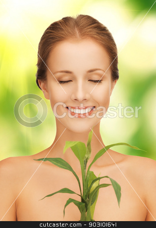 To use this stock image in your creative project, please select the size you need over to the right and click the "Add to Cart" button.
Your downloaded image will come with the Cutcaster watermark removed so don’t worry about the watermark you see on this page. woman with sprout stock photo, picture of woman with sprout over green background by Syda Productions