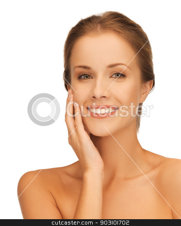 To use this stock image in your creative project, please select the size you need over to the right and click the "Add to Cart" button.
Your downloaded image will come with the Cutcaster watermark removed so don’t worry about the watermark you see on this page. face and hands of beautiful woman stock photo, bright closeup portrait picture of beautiful woman by Syda Productions