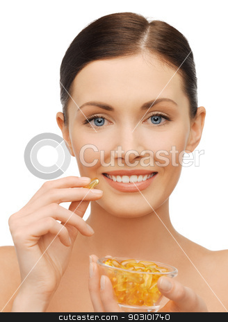 To use this stock image in your creative project, please select the size you need over to the right and click the "Add to Cart" button.
Your downloaded image will come with the Cutcaster watermark removed so don’t worry about the watermark you see on this page. woman with vitamins stock photo, bright picture of beautiful woman with vitamins by Syda Productions