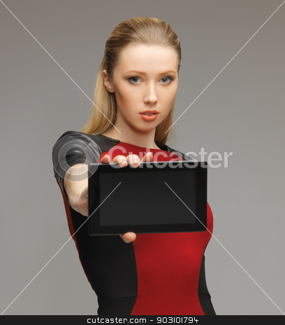 To use this stock image in your creative project, please select the size you need over to the right and click the "Add to Cart" button.
Your downloaded image will come with the Cutcaster watermark removed so don’t worry about the watermark you see on this page. futuristic woman with tablet pc stock photo, bright picture of futuristic woman with tablet pc by Syda Productions