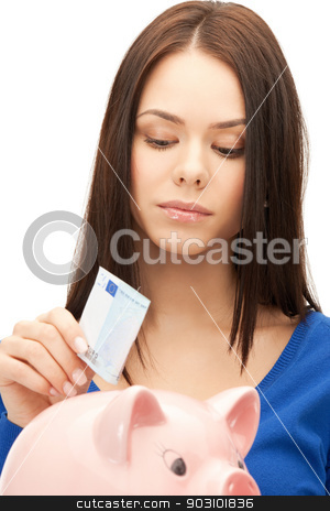 To use this stock image in your creative project, please select the size you need over to the right and click the "Add to Cart" button.
Your downloaded image will come with the Cutcaster watermark removed so don’t worry about the watermark you see on this page. lovely woman with piggy bank and money stock photo, picture of lovely woman with piggy bank and money by Syda Productions