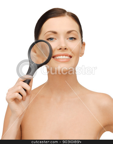 To use this stock image in your creative project, please select the size you need over to the right and click the "Add to Cart" button.
Your downloaded image will come with the Cutcaster watermark removed so don’t worry about the watermark you see on this page. woman with magnifying glass stock photo, bright picture of beautiful woman with magnifying glass by Syda Productions