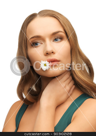 To use this stock image in your creative project, please select the size you need over to the right and click the "Add to Cart" button.
Your downloaded image will come with the Cutcaster watermark removed so don’t worry about the watermark you see on this page. woman with camomile in mouth stock photo, picture of beautiful woman with camomile in mouth by Syda Productions