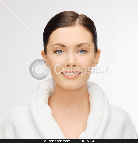 To use this stock image in your creative project, please select the size you need over to the right and click the "Add to Cart" button.
Your downloaded image will come with the Cutcaster watermark removed so don’t worry about the watermark you see on this page. beautiful woman in white bathrobe stock photo, picture of beautiful woman in white bathrobe by Syda Productions