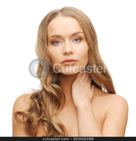 To use this stock image in your creative project, please select the size you need over to the right and click the "Add to Cart" button.
Your downloaded image will come with the Cutcaster watermark removed so don’t worry about the watermark you see on this page. beautiful woman with long hair stock photo, face and hands of beautiful woman with long hair by Syda Productions