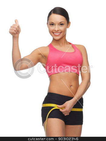 To use this stock image in your creative project, please select the size you need over to the right and click the "Add to Cart" button.
Your downloaded image will come with the Cutcaster watermark removed so don’t worry about the watermark you see on this page. woman measuring her hips stock photo, picture of sporty woman measuring her hips by Syda Productions