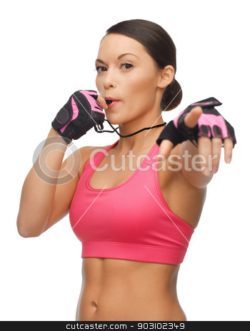 To use this stock image in your creative project, please select the size you need over to the right and click the "Add to Cart" button.
Your downloaded image will come with the Cutcaster watermark removed so don’t worry about the watermark you see on this page. woman with whistle stock photo, picture of beautiful sporty woman with whistle by Syda Productions
