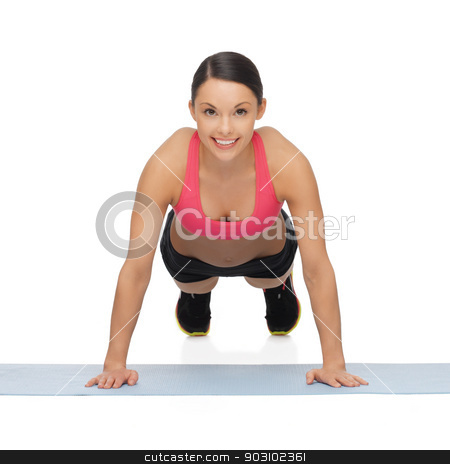 To use this stock image in your creative project, please select the size you need over to the right and click the "Add to Cart" button.
Your downloaded image will come with the Cutcaster watermark removed so don’t worry about the watermark you see on this page. beautiful sporty woman doing exercise stock photo, picture of beautiful sporty woman doing exercise by Syda Productions