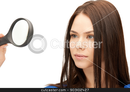 To use this stock image in your creative project, please select the size you need over to the right and click the "Add to Cart" button.
Your downloaded image will come with the Cutcaster watermark removed so don’t worry about the watermark you see on this page. woman with magnifying glass stock photo, picture of beautiful woman with magnifying glass... by Syda Productions