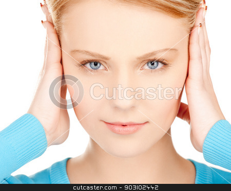 To use this stock image in your creative project, please select the size you need over to the right and click the "Add to Cart" button.
Your downloaded image will come with the Cutcaster watermark removed so don’t worry about the watermark you see on this page. unhappy woman stock photo, unhappy woman holding her head with hands. by Syda Productions