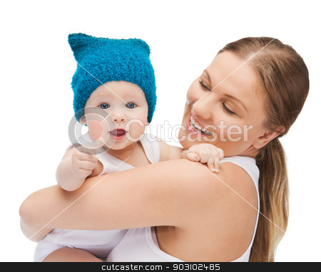 To use this stock image in your creative project, please select the size you need over to the right and click the "Add to Cart" button.
Your downloaded image will come with the Cutcaster watermark removed so don’t worry about the watermark you see on this page. happy mother with adorable baby stock photo, picture of happy mother with adorable baby. by Syda Productions