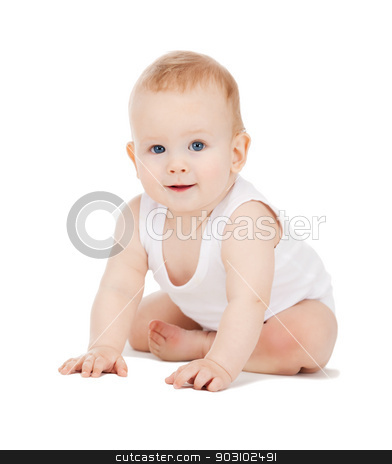 To use this stock image in your creative project, please select the size you need over to the right and click the "Add to Cart" button.
Your downloaded image will come with the Cutcaster watermark removed so don’t worry about the watermark you see on this page. adorable baby boy stock photo, bright closeup picture of adorable baby boy. by Syda Productions