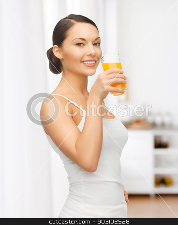 To use this stock image in your creative project, please select the size you need over to the right and click the "Add to Cart" button.
Your downloaded image will come with the Cutcaster watermark removed so don’t worry about the watermark you see on this page. woman with glass of juice at kitchen stock photo, picture of beautiful woman with glass of juice at kitchen by Syda Productions