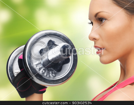 To use this stock image in your creative project, please select the size you need over to the right and click the "Add to Cart" button.
Your downloaded image will come with the Cutcaster watermark removed so don’t worry about the watermark you see on this page. woman with dumbbells stock photo, picture of beautiful sporty woman with dumbbell by Syda Productions
