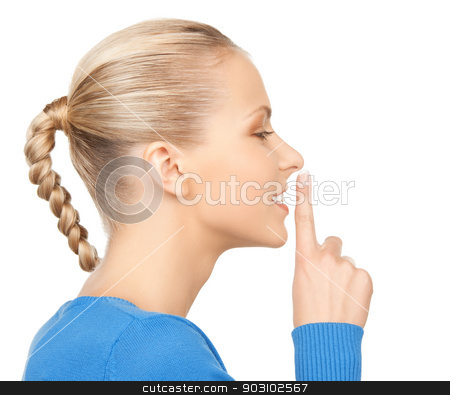 To use this stock image in your creative project, please select the size you need over to the right and click the "Add to Cart" button.
Your downloaded image will come with the Cutcaster watermark removed so don’t worry about the watermark you see on this page. happy woman with finger on lips stock photo, picture of happy woman with finger on lips by Syda Productions