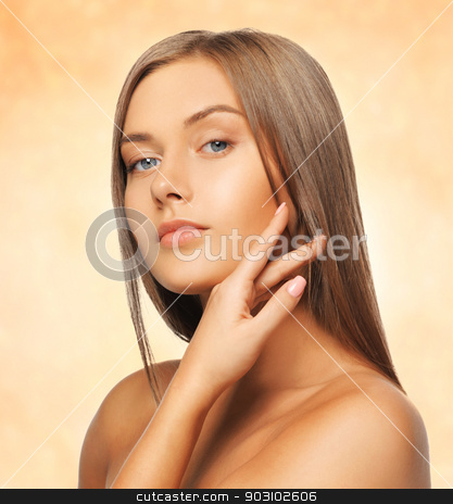 To use this stock image in your creative project, please select the size you need over to the right and click the "Add to Cart" button.
Your downloaded image will come with the Cutcaster watermark removed so don’t worry about the watermark you see on this page. beautiful woman with long hair stock photo, face and hands of beautiful woman with long hair by Syda Productions