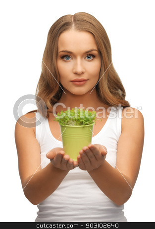 To use this stock image in your creative project, please select the size you need over to the right and click the "Add to Cart" button.
Your downloaded image will come with the Cutcaster watermark removed so don’t worry about the watermark you see on this page. woman with green grass in pot stock photo, bright picture of woman with green grass in pot by Syda Productions