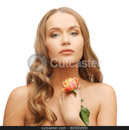 To use this stock image in your creative project, please select the size you need over to the right and click the "Add to Cart" button.
Your downloaded image will come with the Cutcaster watermark removed so don’t worry about the watermark you see on this page. lovely woman with rose flower stock photo, bright picture of lovely woman with rose flower. by Syda Productions