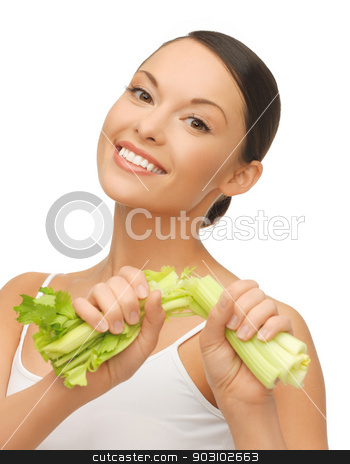 To use this stock image in your creative project, please select the size you need over to the right and click the "Add to Cart" button.
Your downloaded image will come with the Cutcaster watermark removed so don’t worry about the watermark you see on this page. woman with fresh celery stock photo, picture of beautiful woman with fresh celery by Syda Productions