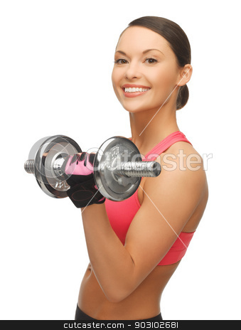 To use this stock image in your creative project, please select the size you need over to the right and click the "Add to Cart" button.
Your downloaded image will come with the Cutcaster watermark removed so don’t worry about the watermark you see on this page. woman with dumbbells stock photo, picture of beautiful sporty woman with dumbbell by Syda Productions