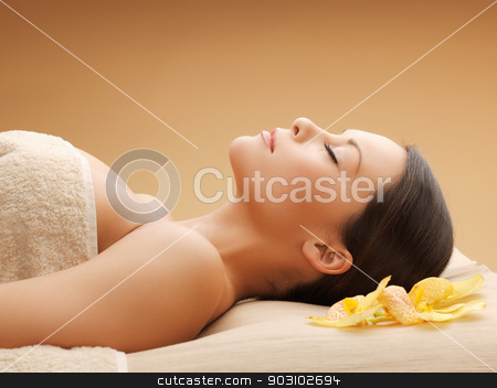 To use this stock image in your creative project, please select the size you need over to the right and click the "Add to Cart" button.
Your downloaded image will come with the Cutcaster watermark removed so don’t worry about the watermark you see on this page. beautiful woman in spa salon stock photo, picture of beautiful woman in spa salon by Syda Productions