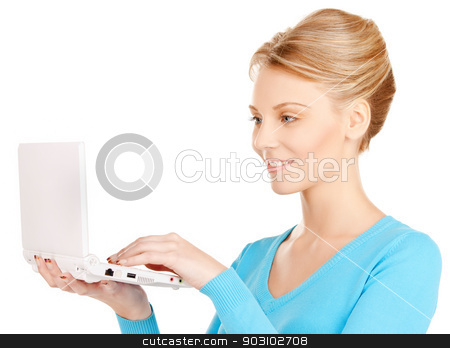 To use this stock image in your creative project, please select the size you need over to the right and click the "Add to Cart" button.
Your downloaded image will come with the Cutcaster watermark removed so don’t worry about the watermark you see on this page. woman with laptop computer stock photo, bright picture of woman with laptop computer by Syda Productions