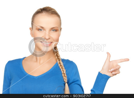 To use this stock image in your creative project, please select the size you need over to the right and click the "Add to Cart" button.
Your downloaded image will come with the Cutcaster watermark removed so don’t worry about the watermark you see on this page. businesswoman pointing her finger stock photo, picture of attractive businesswoman pointing her finger... by Syda Productions