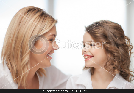 To use this stock image in your creative project, please select the size you need over to the right and click the "Add to Cart" button.
Your downloaded image will come with the Cutcaster watermark removed so don’t worry about the watermark you see on this page. mother and daughter stock photo, bright closeup picture of mother and daughter by Syda Productions