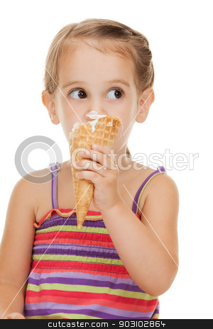 To use this stock image in your creative project, please select the size you need over to the right and click the "Add to Cart" button.
Your downloaded image will come with the Cutcaster watermark removed so don’t worry about the watermark you see on this page. litle girl with ice cream stock photo, bright picture of beautiful litle girl with ice cream by Syda Productions