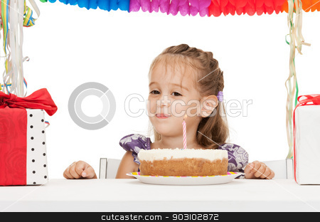 To use this stock image in your creative project, please select the size you need over to the right and click the "Add to Cart" button.
Your downloaded image will come with the Cutcaster watermark removed so don’t worry about the watermark you see on this page. litle girl with birthday cake stock photo, bright picture of beautiful litle girl with birthday cake by Syda Productions