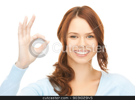 To use this stock image in your creative project, please select the size you need over to the right and click the "Add to Cart" button.
Your downloaded image will come with the Cutcaster watermark removed so don’t worry about the watermark you see on this page. young woman showing ok sign stock photo, bright picture of young woman showing ok sign by Syda Productions