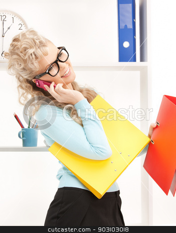 To use this stock image in your creative project, please select the size you need over to the right and click the "Add to Cart" button.
Your downloaded image will come with the Cutcaster watermark removed so don’t worry about the watermark you see on this page. woman with folders and cell phone stock photo, picture of woman with folders and cell phone by Syda Productions