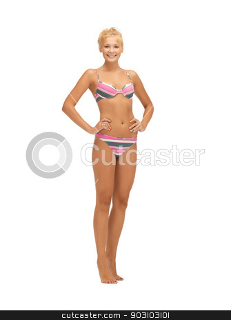 To use this stock image in your creative project, please select the size you need over to the right and click the "Add to Cart" button.
Your downloaded image will come with the Cutcaster watermark removed so don’t worry about the watermark you see on this page. beautiful woman in bikini stock photo, bright picture of beautiful barefoot woman in bikini by Syda Productions