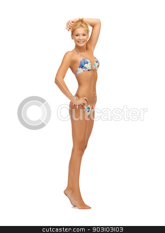 To use this stock image in your creative project, please select the size you need over to the right and click the "Add to Cart" button.
Your downloaded image will come with the Cutcaster watermark removed so don’t worry about the watermark you see on this page. beautiful woman in bikini stock photo, bright picture of beautiful barefoot woman in bikini by Syda Productions