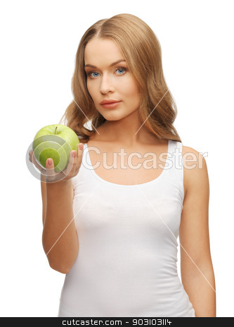 To use this stock image in your creative project, please select the size you need over to the right and click the "Add to Cart" button.
Your downloaded image will come with the Cutcaster watermark removed so don’t worry about the watermark you see on this page. woman with green apple stock photo, picture of beautiful woman with green apple by Syda Productions