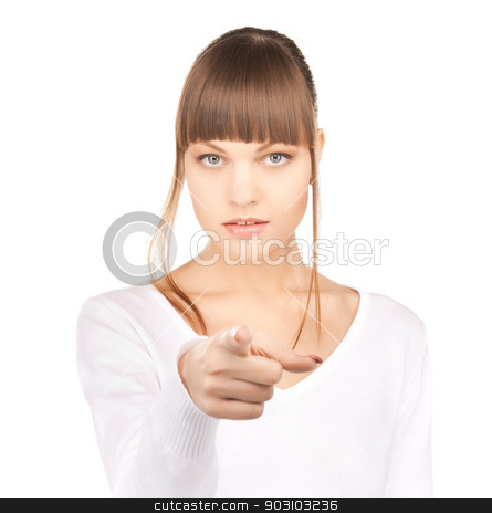 To use this stock image in your creative project, please select the size you need over to the right and click the "Add to Cart" button.
Your downloaded image will come with the Cutcaster watermark removed so don’t worry about the watermark you see on this page. businesswoman pointing her finger stock photo, picture of attractive businesswoman pointing her finger by Syda Productions