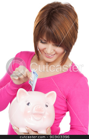 To use this stock image in your creative project, please select the size you need over to the right and click the "Add to Cart" button.
Your downloaded image will come with the Cutcaster watermark removed so don’t worry about the watermark you see on this page. lovely woman with piggy bank and money stock photo, picture of lovely woman with piggy bank and money by Syda Productions