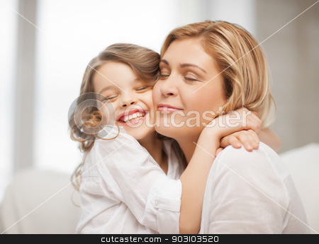 To use this stock image in your creative project, please select the size you need over to the right and click the "Add to Cart" button.
Your downloaded image will come with the Cutcaster watermark removed so don’t worry about the watermark you see on this page. mother and daughter stock photo, bright picture of hugging mother and daughter by Syda Productions